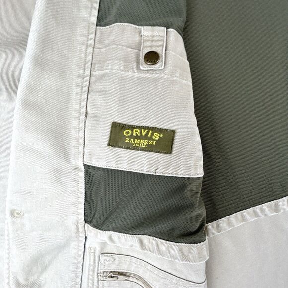 Orvis Zambezi Jacket Twill Safari Fishing Hunting Blazer Chore Coat Men Sz 44R - Picture 5 of 13